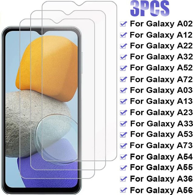 3-teiliges CXWTR Displayschutzfolie aus gehärtetem Glas für Samsung Galaxy A53 A23 A73 A54 A55 A56 5G, transparent - Bild 1