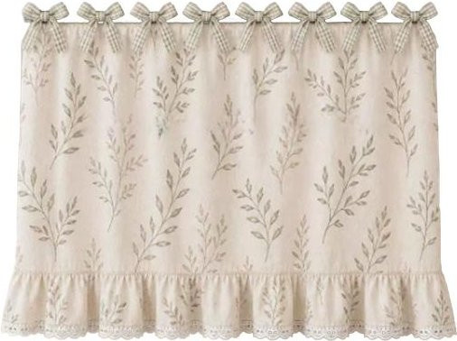 Lachepper Ofenrock mit 7 Bandbindern im Pilzblumenkürbis-Muster für die Bauernhausküche, Dekorative Vorhänge für Ofen oder Spülmaschine in Grün, Pink und Beige - Bild 1