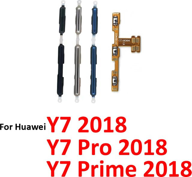 Ersatz Flexkabel für Huawei Y7 2018 Ein/Aus-Taste und Lautstärketasten in Schwarz - Bild 1