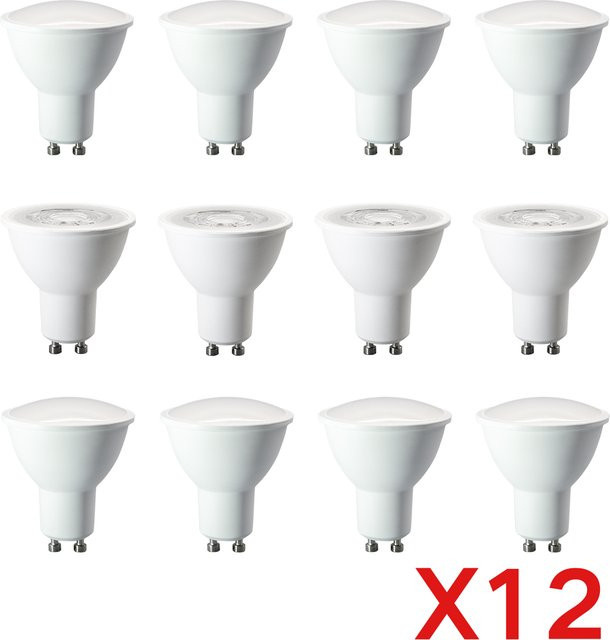 12er Set LED GU10 Scheinwerfer Lampen in Weiß mit einstellbarer Farbtemperatur 3000K-6000K ohne Flimmern - Bild 1