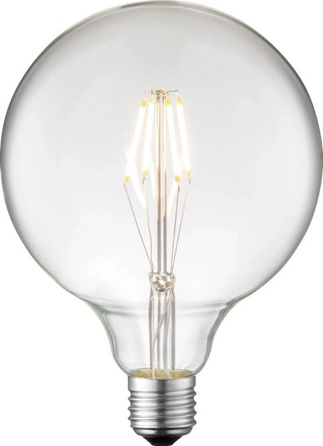 Just Light. LED Leuchtmittel E27 Globeform in Transparent mit dimmbarem Edison-Style Filament, 4 W, 400 lm, 2700 K Warmweiß - Bild 1