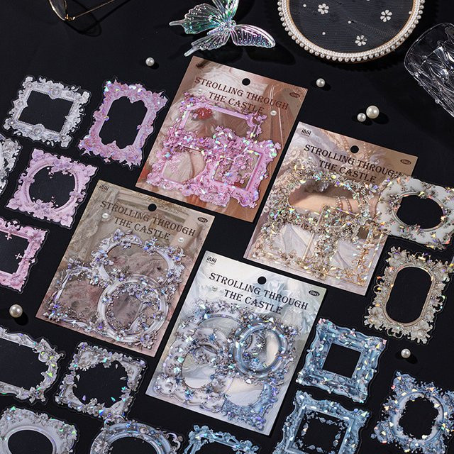 10er Paket Palast Grenze Aufkleber für Junk Journal und Scrapbooking DIY Deko - Bild 1