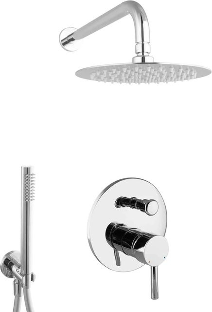 PaulGurkes Unterputz Duschset mit Handbrause und Umschalter in Chrom - Bild 1
