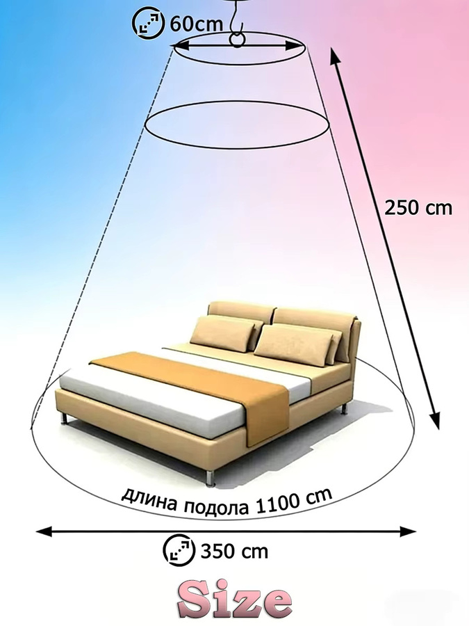 Willstar Moskitonetz für Doppelbett als Baldachin in Weiß - Bild 2