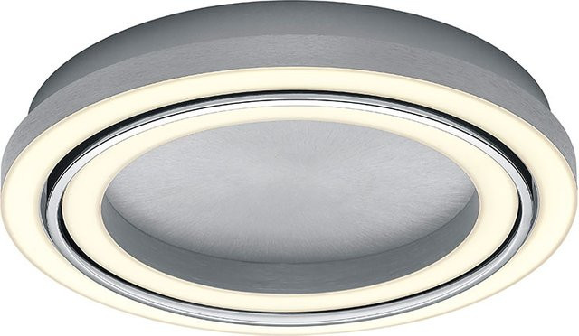 Elements Ben 70615 LED-Deckenleuchte in Nickel matt mit Tunable White (2200K - 6300K), dimmbar und mit Fernbedienung, rund, Silber - Bild 1