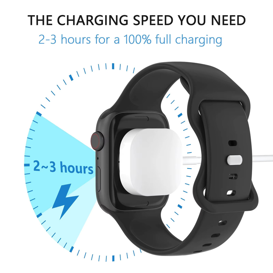Magnetisches kabelloses Schnellladekabel für Apple Watch Serie 1 bis 9 und SE mit USB Typ C - Bild 2