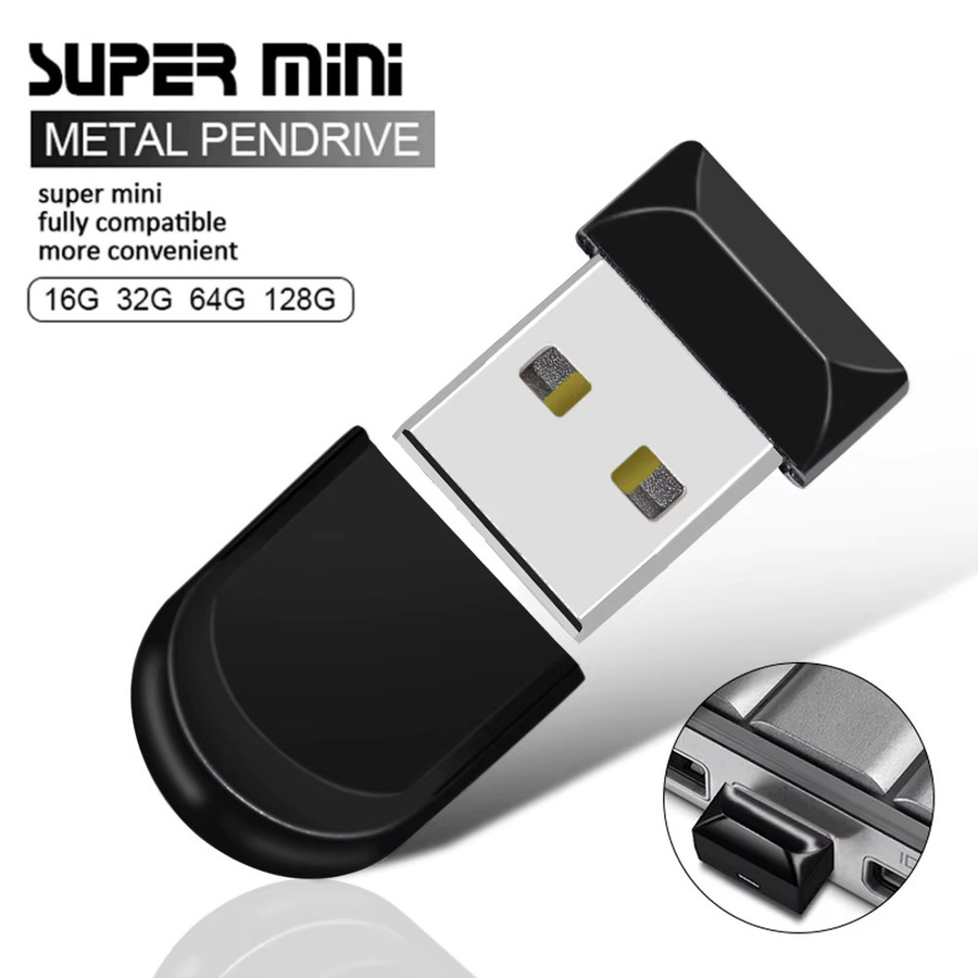 Oeny Mini-USB-Stick USB 2.0 Pendrive in Schwarz - Bild 4