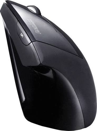 Perixx Perimice-513 Ergonomische Vertikal-Maus mit USB-Anschluss in Schwarz und 6 Tasten - Bild 1