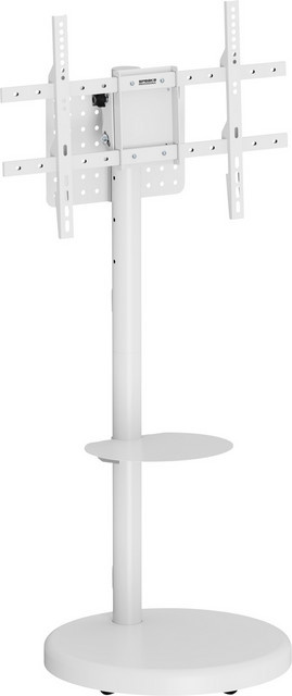 SpeaKa Professional SP-TVS-800 TV-Bodenständer für 37-86 Zoll, neigbar und höhenverstellbar, Farbe: Schwarz/Braun/Weiß - Bild 1