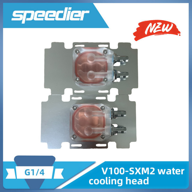Nvidia V100 P100 A100-32GB SXM2 Wasserkühlkopf in Lila und Silber für Custom-Loop-Systeme - Bild 1