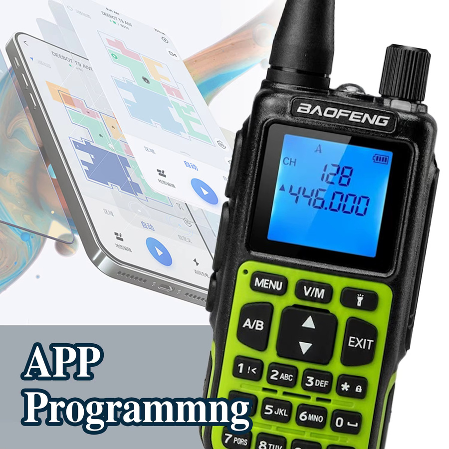 Baofeng MINI-5 Walkie-Talkie Dual-Band mit Bluetooth und USB-C Ladung, Schwarz - Bild 3
