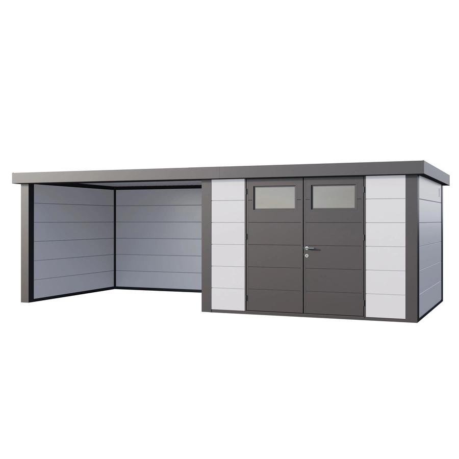 Telluria Gerätehaus Classico mit Lounge L Links in Weiß, B/T/H: 692 x 219 x 318 cm - Bild 2