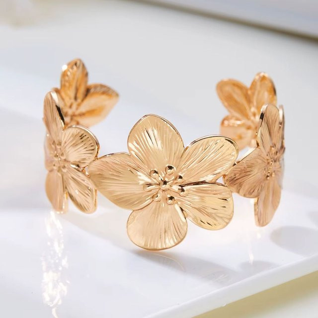 BELLA-Bee Armreif, Messing, Gold, Vintage, Damen - Bild 1