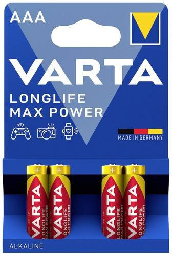 Varta Longlife Max Power AAA Batterien, 4er Set, Alkali-Mangan, 1280 mAh, 1,5V - Bild 2