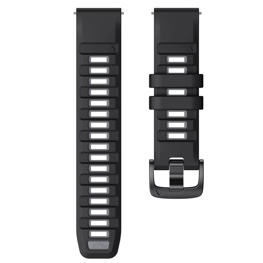 galaone Uhrenarmband Silikon, 20mm, Schwarz, Unisex - Bild 2