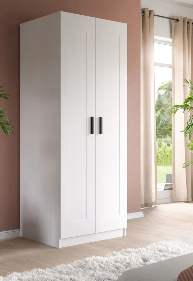 Kleiderschrank Jondal 2-türig in Weiß, B: 80 cm, H: 194 cm - Bild 2