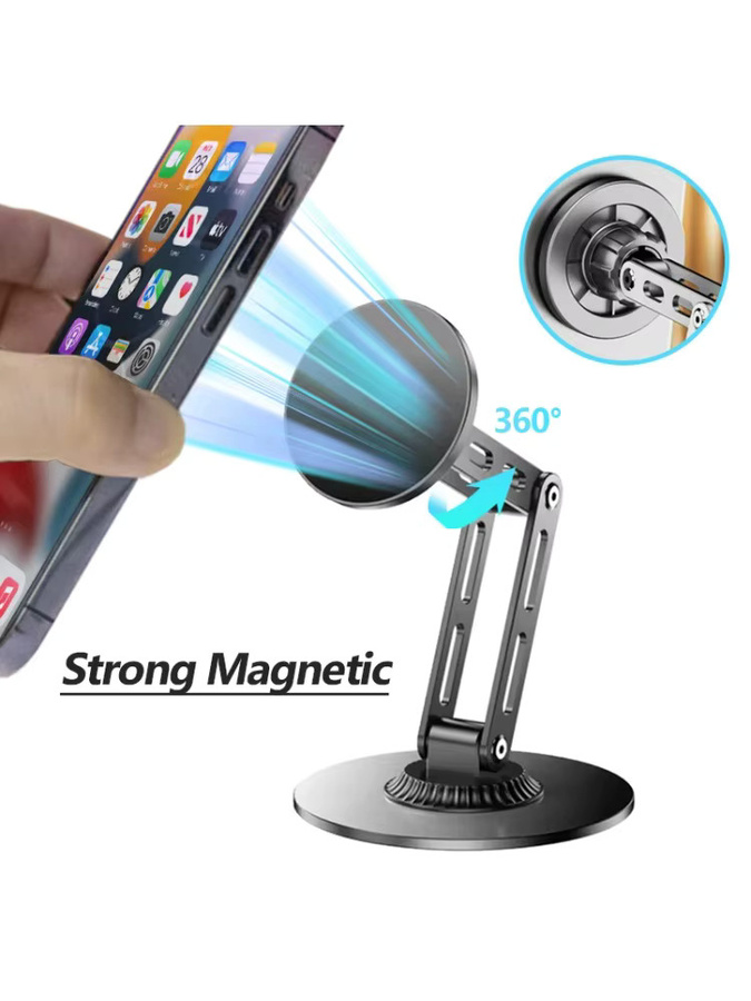 VIKEFON Magnetischer Schreibtisch- und Auto-Telefonhalter für Smartphones in Schwarz - Bild 6