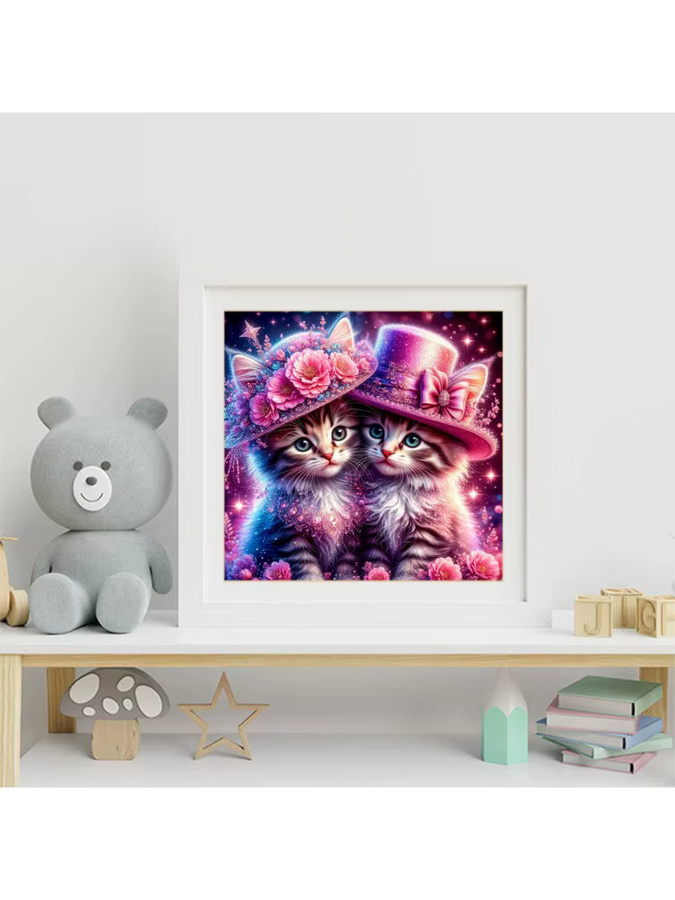 Evershine DIY Diamant-Mosaik Tier, Katzenbild, Bastelset, Bunt / Mehrfarbig - Bild 3