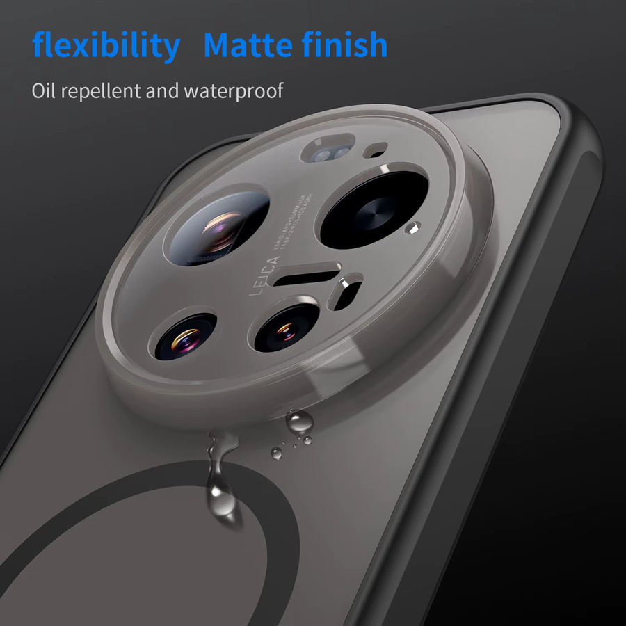 Stoßfeste magnetische Silikonhülle für Xiaomi Mi 17 Ultra und 17 Pro Max in Schwarz mit Magsafe-Kompatibilität und mattem Finish - Bild 5