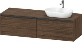 Duravit Waschtischunterschrank Ketho.2, wandhängend, Farbe: Braun/Weiß, B/T/H: 160 x 55 x 45,9 cm - Bild 1