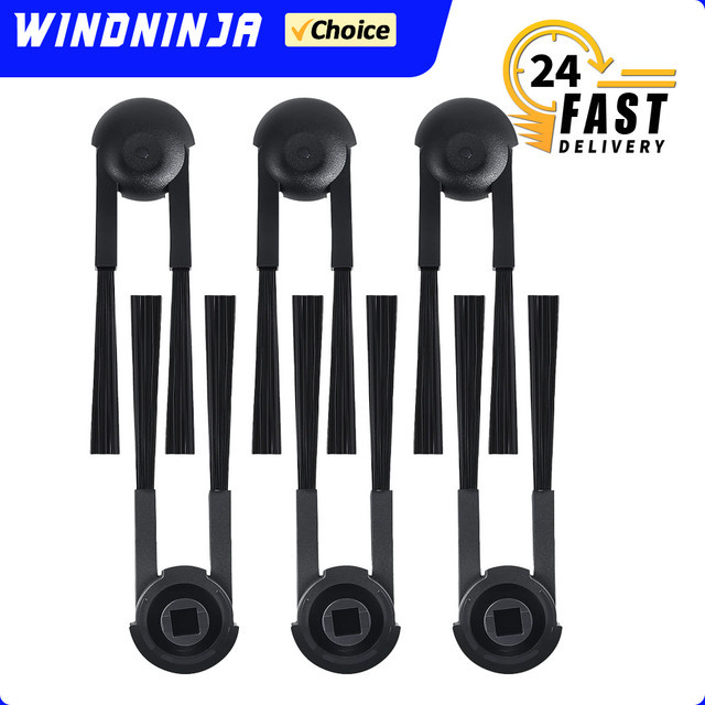 WINDNINJA Seitenbürste und Kantenbürste Set in Schwarz für Xiaomi Mijia M40S OV31CN H40 OV51 Roboter-Staubsauger Ersatzteile und Zubehör - Bild 1