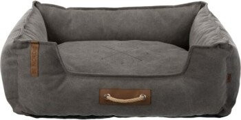 Trixie Nordic Bett Föhr Hundesofa in Dunkelgrau mit abnehmbarem Bezug und rutschfester Unterseite, B/T/H: 50 x 50 x 20 cm - Bild 1