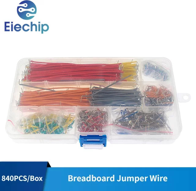 Breadboard-Überbrückungsdraht-Set mit 14 Längen und Aufbewahrungsbox in Multicolor für DIY-Elektronik und Prototyping auf Leiterplatten - Bild 1