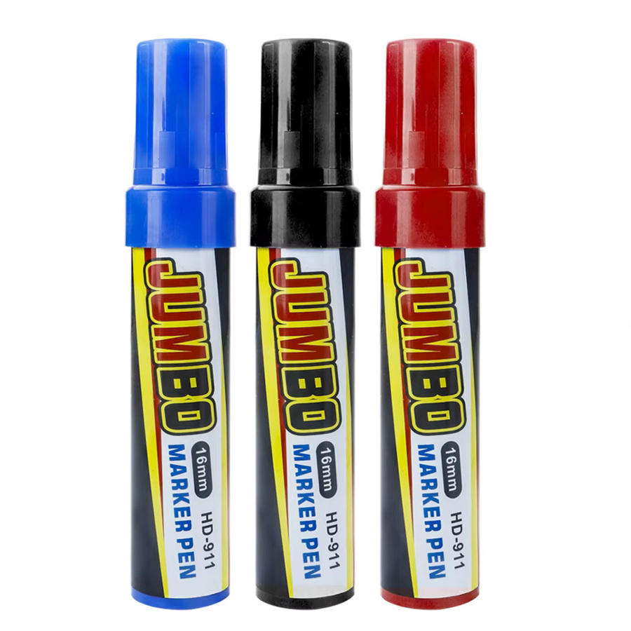 Farbmarker Set mit 3-16 mm Stiftspitzen in Schwarz, Rot und Blau, wasserfeste und schnell trocknende Permanentmarker für Büro und Schule - Bild 7