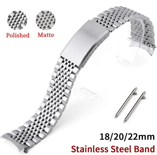 HQstrap Uhrenarmband Edelstahl, Silber, Unisex - Bild 1