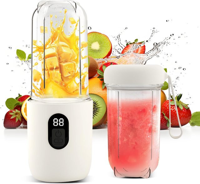 Bytelike Tragbarer Intelligenter Mixer Kabelloser Mini Smoothie-Maker und Saftpresse in Weiß - Bild 1