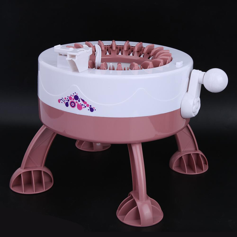 GoolRC DIY Kunststoff Hand Stricken Nähmaschine, Weben Spielzeug Werkzeug Zubehör, Rosa / Pink - Bild 3