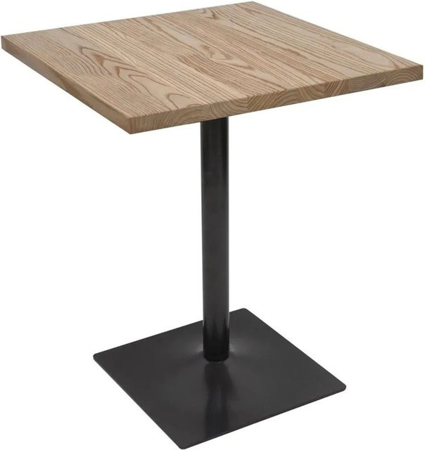 Bistrotisch MCW aus Ulme Massivholz und Metall im Industrial Design, Farbe Braun, B/T: 70 x 70 cm, H: 75 cm - Bild 2