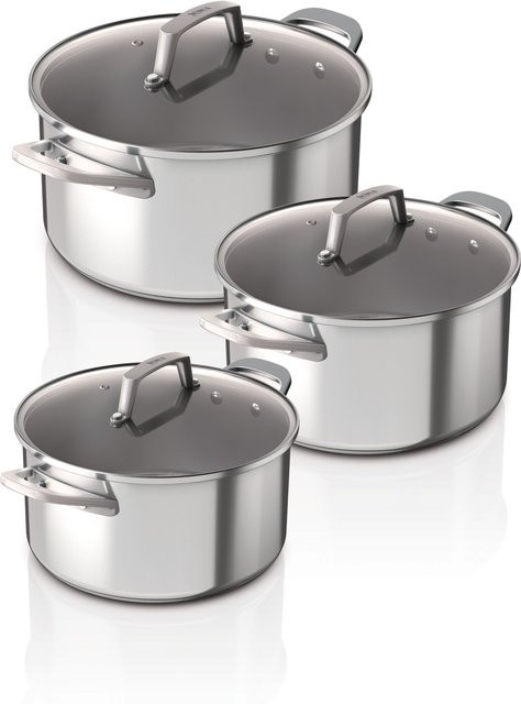 Ninja Kochgeschirrset C63000DE aus Edelstahl in Silber, 3-teiliges Set - Bild 1