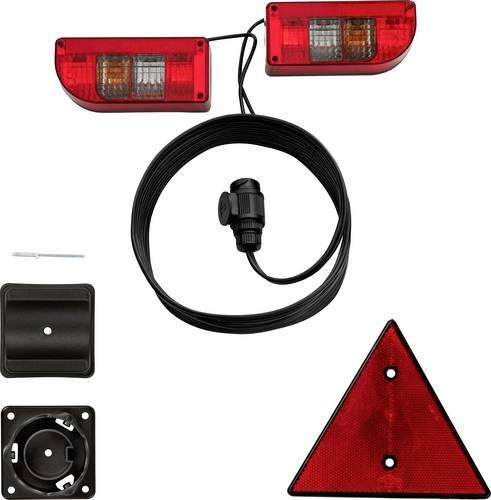 SecoRüt Anhänger-Beleuchtungsset 13-polig in Rot mit Blinker, Bremslicht, Kennzeichenleuchte, Reflektor, Nebelschlussleuchte und Rückleuchte - Bild 1