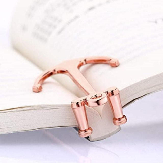 Yiran Furniture Metall-Lesezeichen Anker-Clip in Gold für Bücher und Schulbedarf - Bild 1