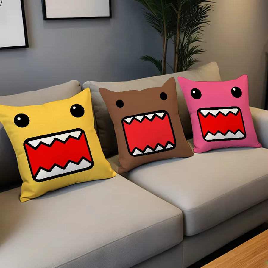 Sanrio D-Domo Kun Kissenbezug in Rosa und Braun für Sofa und Wohnzimmer - Bild 5