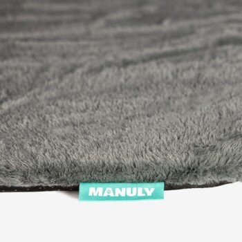 Manuly Bezug Langhaar Aqua für Isomatte S in Anthrazit und Grau - Bild 1