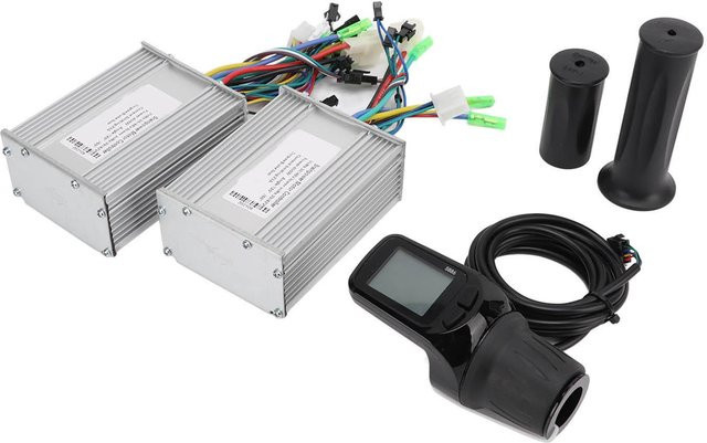 Fishine Bürstenloser Controller-Kit mit LCD-Anzeigepanel und Dualem Antriebsmotor, 450W, 36V/48V, Weiß/Silber - Bild 1
