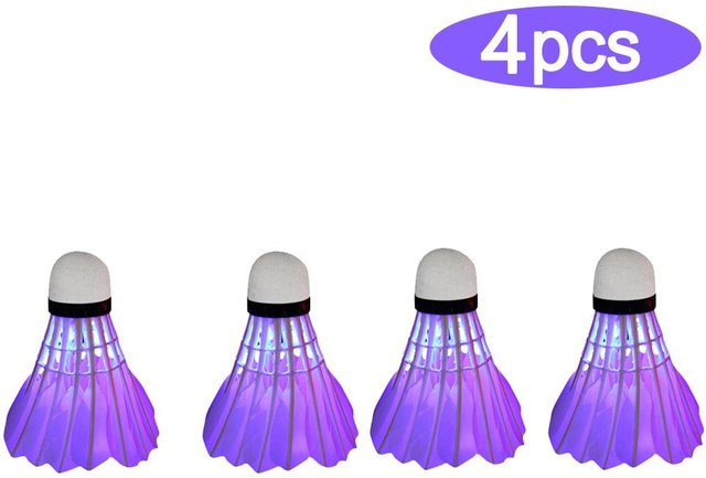 4/8 Stück Beleuchteter Badminton-Schaumstoffballkopf Bunter Federball - Bild 1