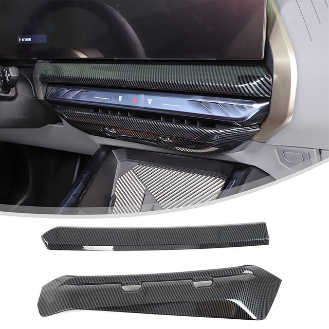 Suetlcoity Carbon Faser Zubehör für BMW X3 G45 2025 2026: Abdeckung für Center Konsole, Dashboard und Klimaanlage Air Outlet in Schwarz - Bild 1
