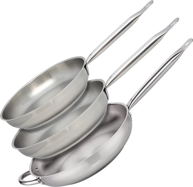 ELO Bratpfannen-Set Profi-Therm, 3-teilig, Edelstahl, Silber, unbeschichtet - Bild 1
