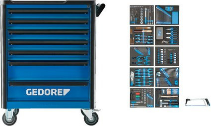 Gedore Werkzeugwagen workster highline in Blau mit 308-teiligem Werkzeugsortiment - Bild 1