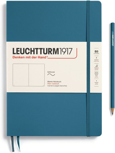LEUCHTTURM1917 Notizbuch Composition blanko Softcover B5 Stone Blue - Bild 1
