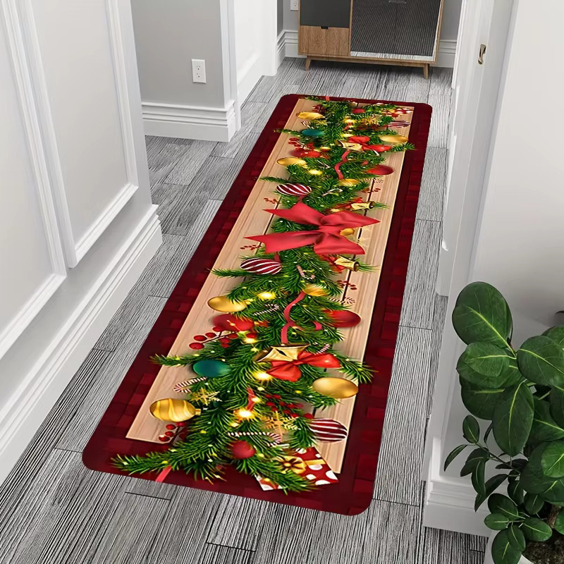 VIKAMA Weihnachtsteppich in Multicolour für Wohnzimmer, Schlafzimmer und Flur, B/T: 60 x 40 cm - Bild 5