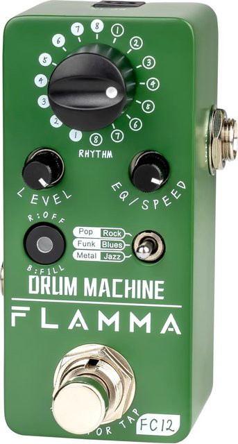 FLAMMA FC12 Fülldrum Gitarre Schlagzeuger mit 48 Grooves, Tap Tempo, EQ und Echtzeit-Maschine in Grün oder Blau - Bild 1