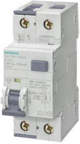 Siemens RCBO FI-Schutzschalter und Leitungsschutzschalter 40A 0,03A 230V in Weiß - Bild 1