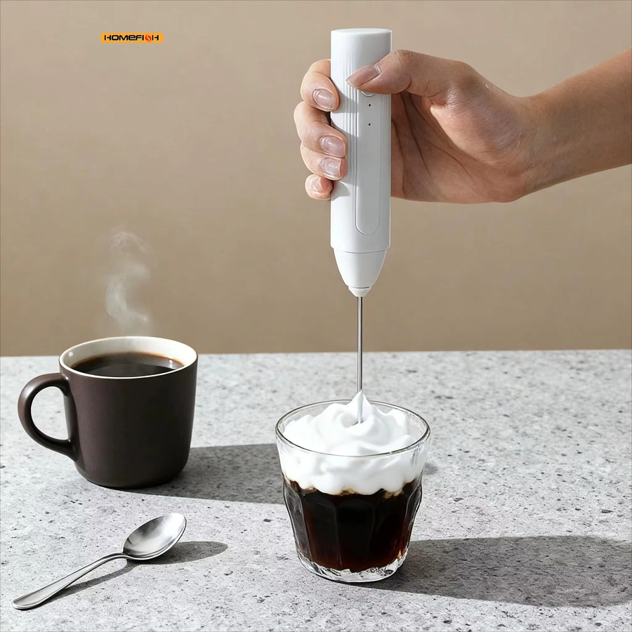 XIADYINJIA Kabelloser elektrischer Milchaufschäumer und Kaffeemixer mit 3 Stufen in Schwarz oder Weiß - Bild 2