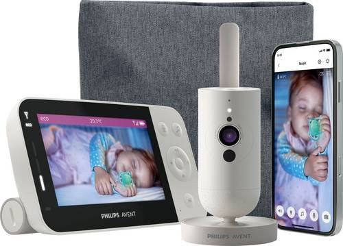 Philips Avent Babyphone Connected mit Kamera SCD953/26 in Weiß und Grau mit App-Steuerung und WLAN - Bild 1