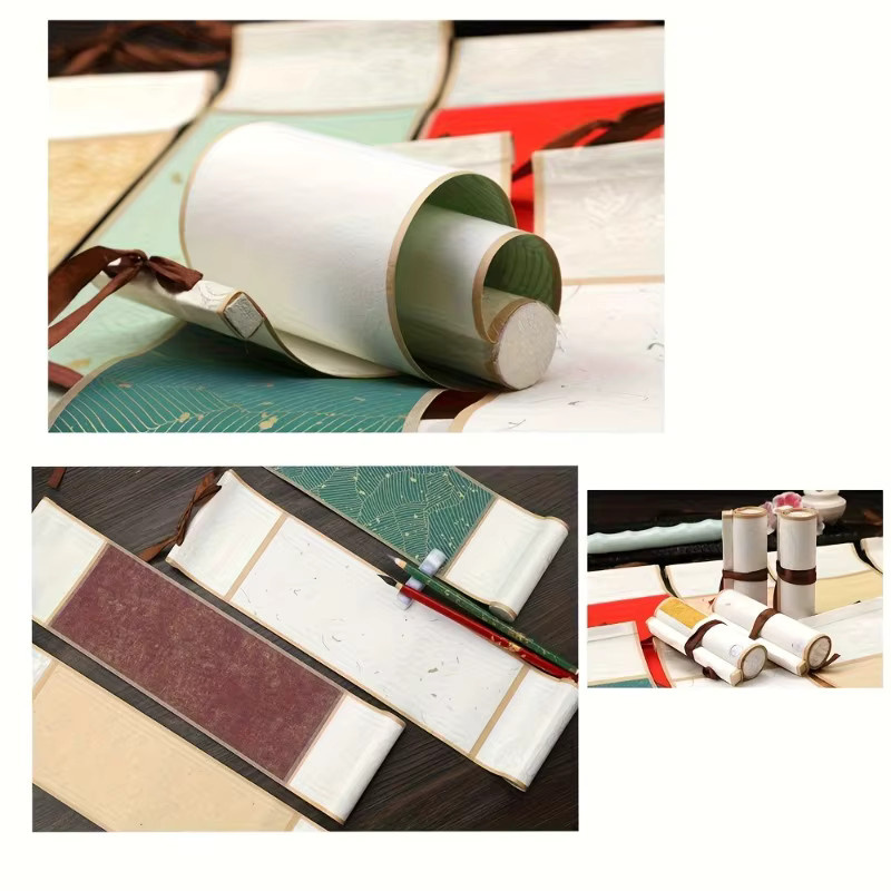 10er-Pack Mini-Reispapierrollen in Multicolour, blanko zum Aufhängen für Kalligraphie, DIY-Kunst und traditionelle asiatische Dekoration - Bild 3