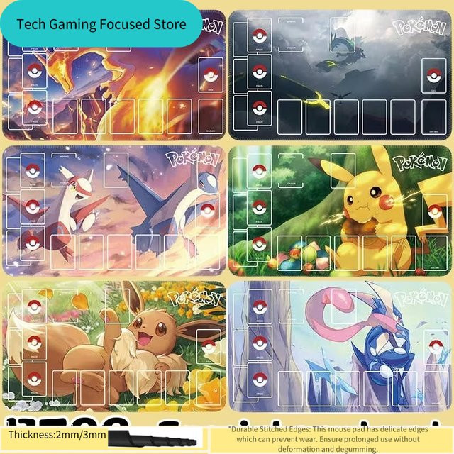 Potdemiel Anime Laptop Schreibtischunterlage Pokémon Schlachtfeld Mauspad in Multicolour - Bild 1